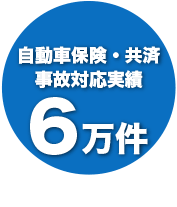 自動車保険・共済 事故対応実績 6万件